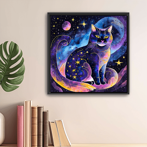 Celestial Cat - Art Print - Metal Poster - Canvas Wrap - Premium Framed Art Print