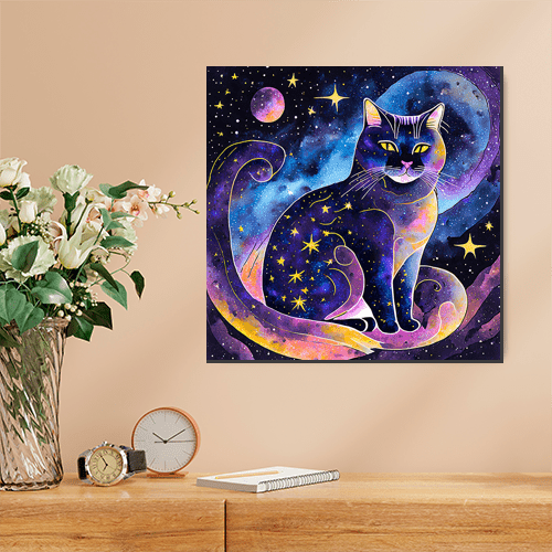 Celestial Cat - Art Print - Metal Poster - Canvas Wrap - Premium Framed Art Print