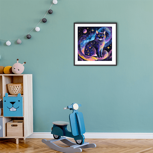 Celestial Cat - Art Print - Metal Poster - Canvas Wrap - Premium Framed Art Print