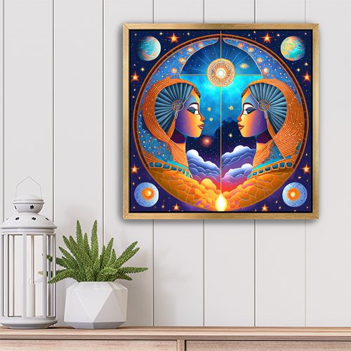 Celestial Twins - Art Print - Metal Poster - Canvas Wrap - Premium Framed Art Print