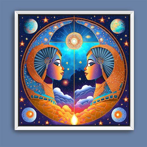 Celestial Twins - Art Print - Metal Poster - Canvas Wrap - Premium Framed Art Print