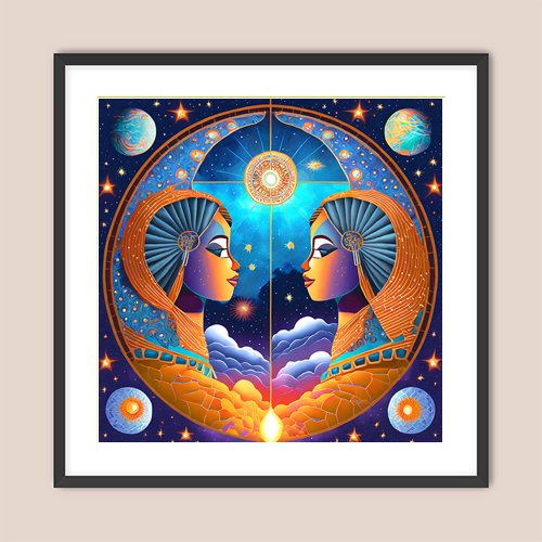 Celestial Twins - Art Print - Metal Poster - Canvas Wrap - Premium Framed Art Print