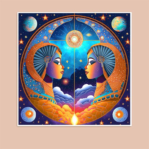 Celestial Twins - Art Print - Metal Poster - Canvas Wrap - Premium Framed Art Print