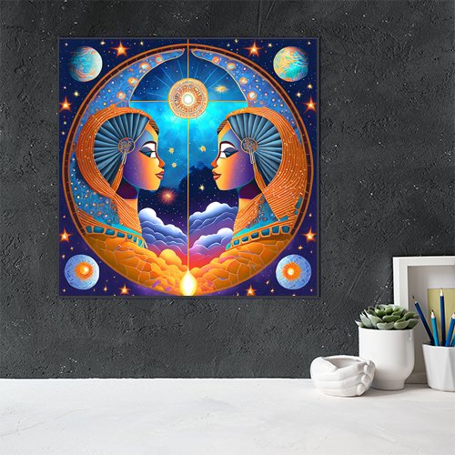 Celestial Twins - Art Print - Metal Poster - Canvas Wrap - Premium Framed Art Print