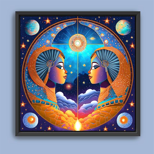 Celestial Twins - Art Print - Metal Poster - Canvas Wrap - Premium Framed Art Print