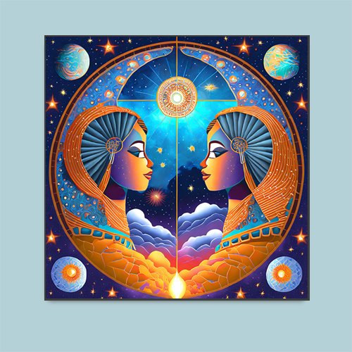 Celestial Twins - Art Print - Metal Poster - Canvas Wrap - Premium Framed Art Print