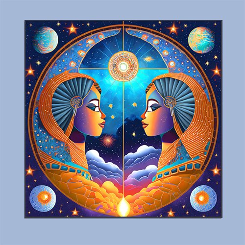 Celestial Twins - Art Print - Metal Poster - Canvas Wrap - Premium Framed Art Print