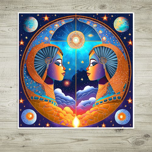 Celestial Twins - Art Print - Metal Poster - Canvas Wrap - Premium Framed Art Print