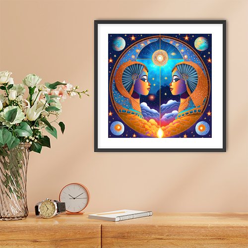 Celestial Twins - Art Print - Metal Poster - Canvas Wrap - Premium Framed Art Print