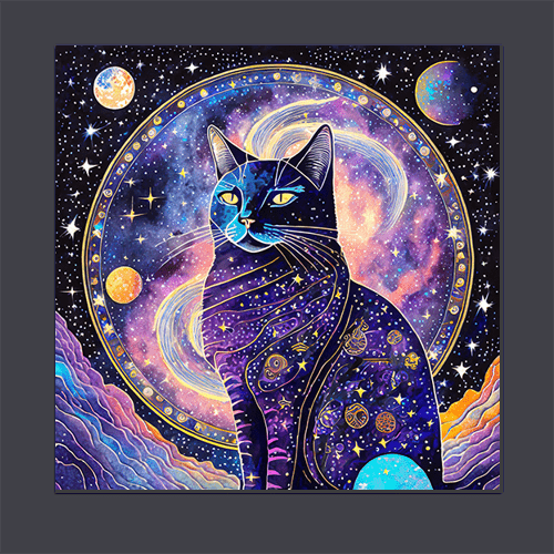 Cosmic Cat - Art Print - Metal Poster - Canvas Wrap - Premium Framed Art Print