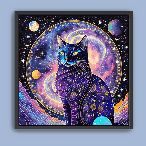 Cosmic Cat - Art Print - Metal Poster - Canvas Wrap - Premium Framed Art Print