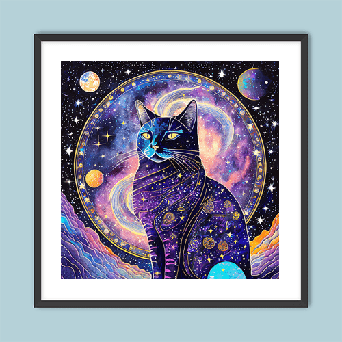 Cosmic Cat - Art Print - Metal Poster - Canvas Wrap - Premium Framed Art Print