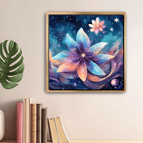 Cosmic Moon Flower - Art Print - Metal Poster - Canvas Wrap - Premium Framed Art Print