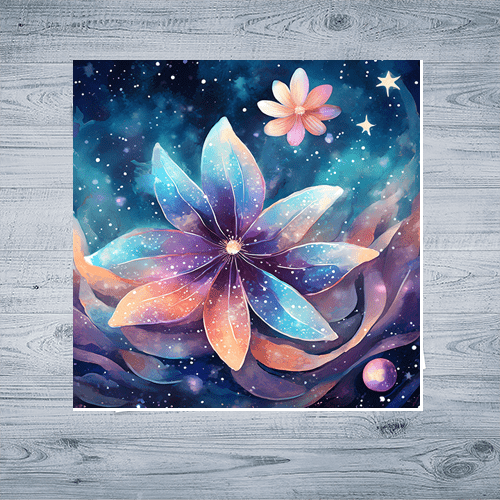 Cosmic Moon Flower - Art Print - Metal Poster - Canvas Wrap - Premium Framed Art Print