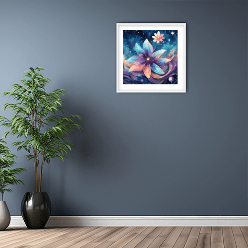 Cosmic Moon Flower - Art Print - Metal Poster - Canvas Wrap - Premium Framed Art Print