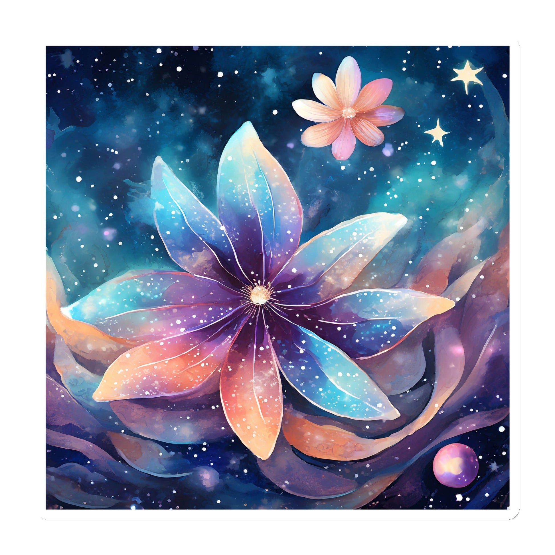 Cosmic Moon Flower - Magnet - Premium Magnet