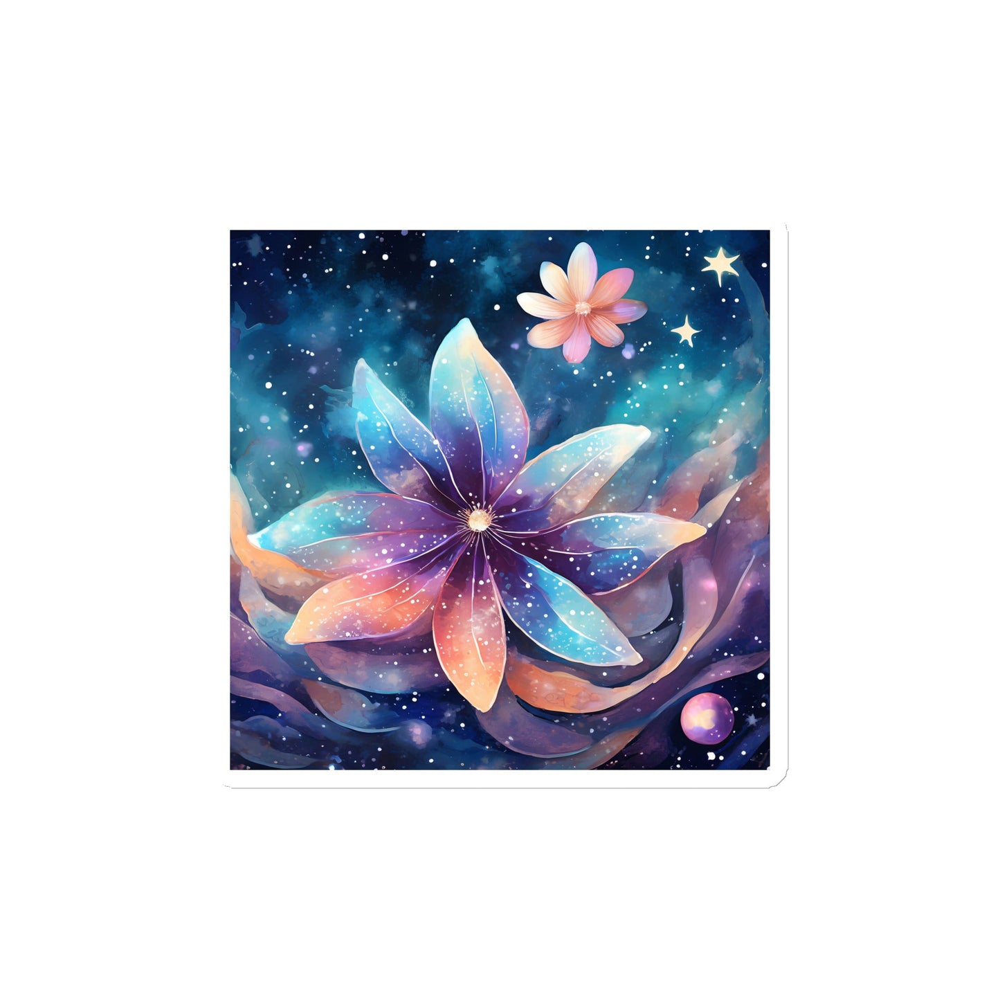 Cosmic Moon Flower - Magnet - Premium Magnet