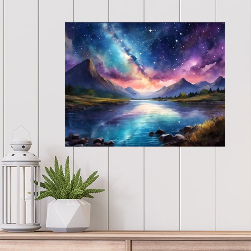 Cosmic Night - Art Print - Metal Poster - Canvas Wrap - Premium Framed Art Print