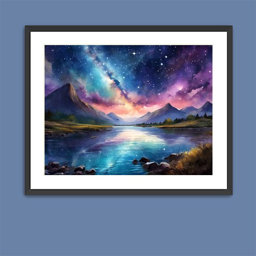 Cosmic Night - Art Print - Metal Poster - Canvas Wrap - Premium Framed Art Print