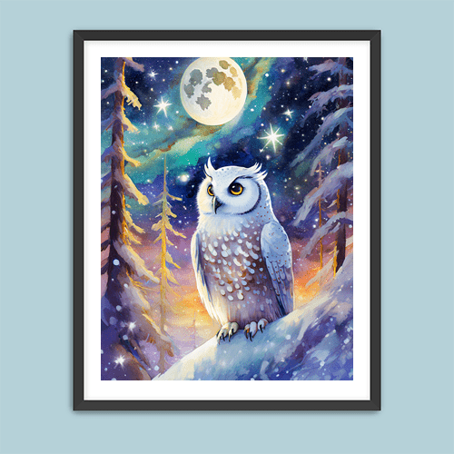 Cosmic Owl - Art Print - Metal Poster - Canvas Wrap - Premium Framed Art Print