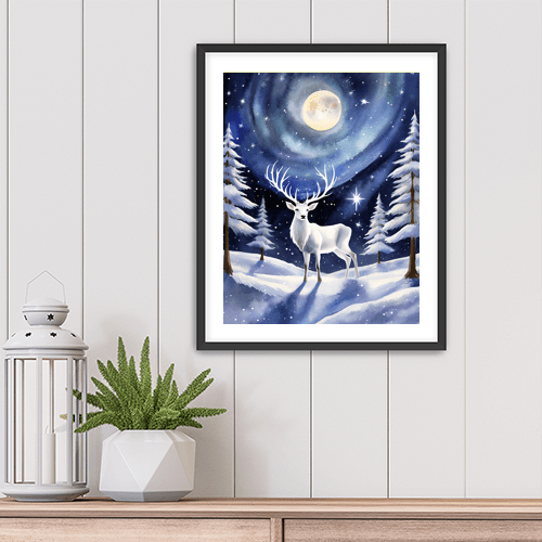 Cosmic Stag - Art Print - Metal Poster - Canvas Wrap - Premium Framed Art Print