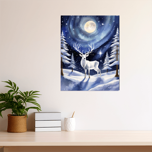 Cosmic Stag - Art Print - Metal Poster - Canvas Wrap - Premium Framed Art Print