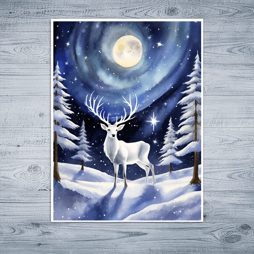 Cosmic Stag - Art Print - Metal Poster - Canvas Wrap - Premium Framed Art Print