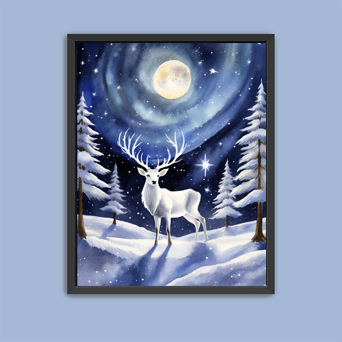 Cosmic Stag - Art Print - Metal Poster - Canvas Wrap - Premium Framed Art Print