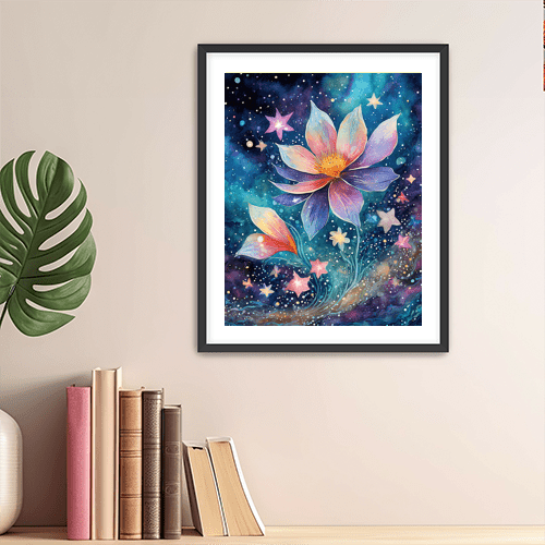 Cosmic Star Flower - Art Print - Metal Poster - Canvas Wrap - Premium Framed Art Print