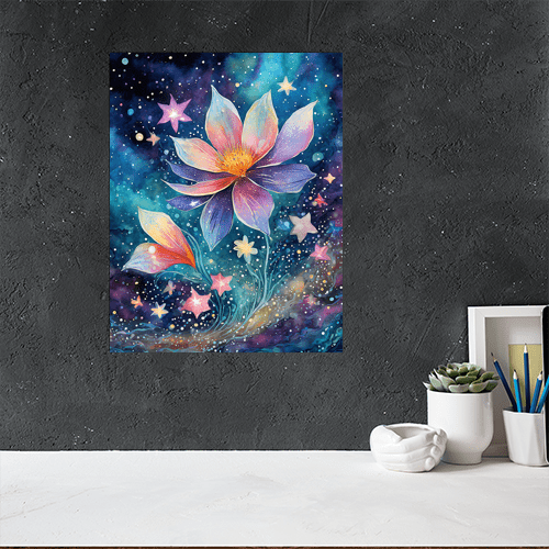 Cosmic Star Flower - Art Print - Metal Poster - Canvas Wrap - Premium Framed Art Print