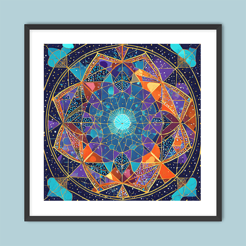 Cosmic Tesseract - Art Print - Metal Poster - Canvas Wrap - Premium Framed Art Print