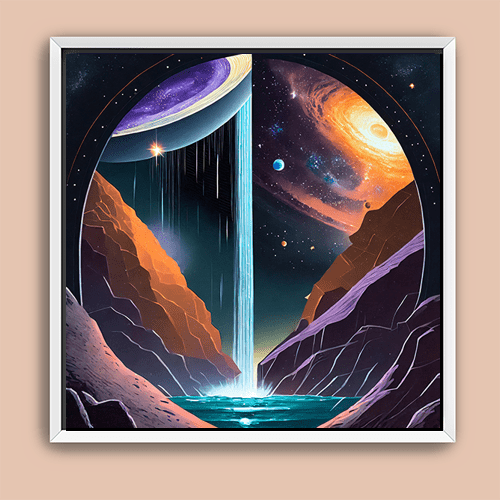 Cosmic Waterfall - Art Print - Metal Poster - Canvas Wrap - Premium Framed Art Print