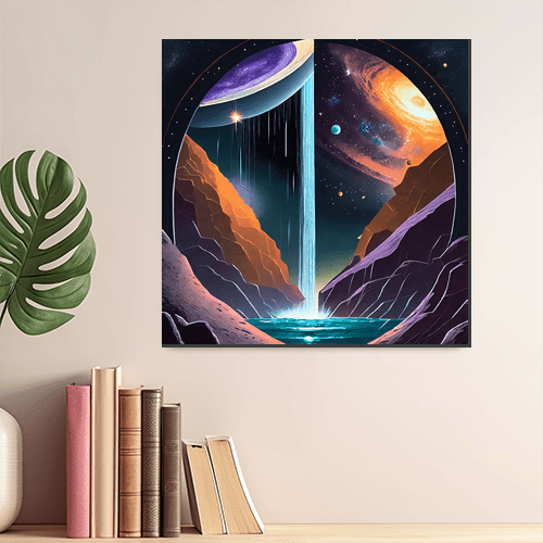 Cosmic Waterfall - Art Print - Metal Poster - Canvas Wrap - Premium Framed Art Print