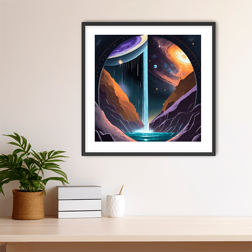 Cosmic Waterfall - Art Print - Metal Poster - Canvas Wrap - Premium Framed Art Print