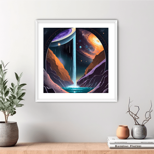 Cosmic Waterfall - Art Print - Metal Poster - Canvas Wrap - Premium Framed Art Print