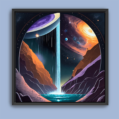 Cosmic Waterfall - Art Print - Metal Poster - Canvas Wrap - Premium Framed Art Print