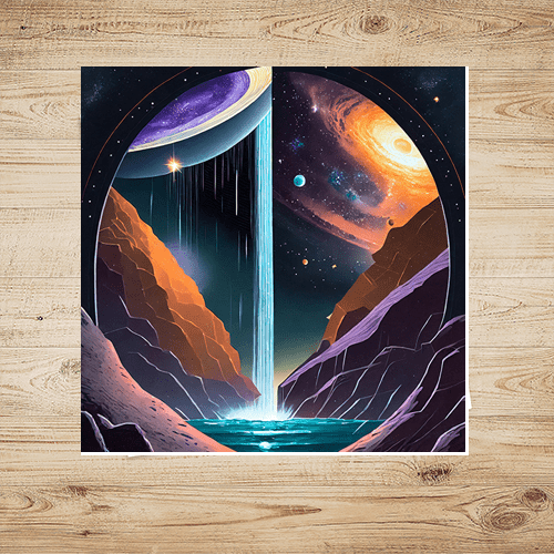 Cosmic Waterfall - Art Print - Metal Poster - Canvas Wrap - Premium Framed Art Print