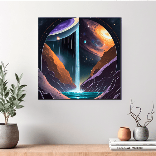 Cosmic Waterfall - Art Print - Metal Poster - Canvas Wrap - Premium Framed Art Print