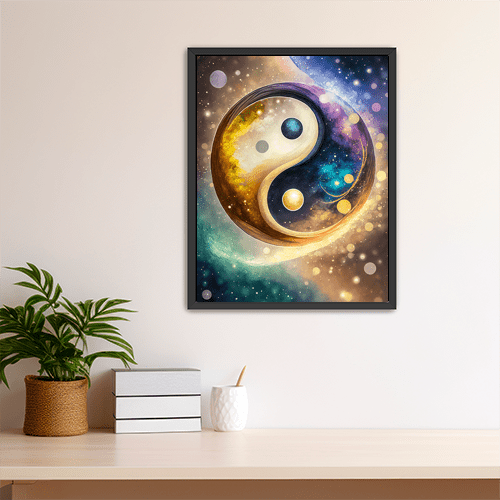 Cosmic Yin Yang - Art Print - Metal Poster - Canvas Wrap - Premium Framed Art Print