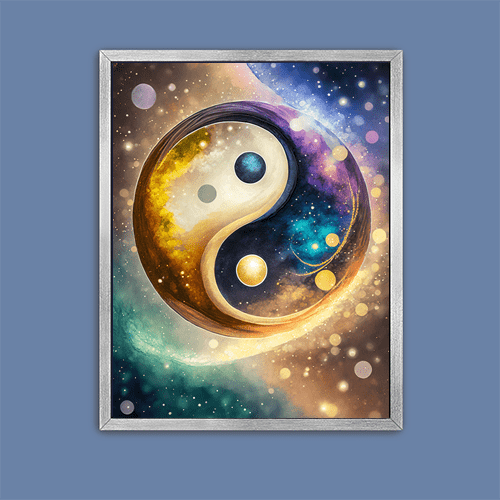 Cosmic Yin Yang - Art Print - Metal Poster - Canvas Wrap - Premium Framed Art Print