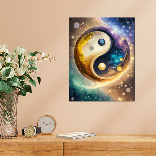 Cosmic Yin Yang - Art Print - Metal Poster - Canvas Wrap - Premium Framed Art Print