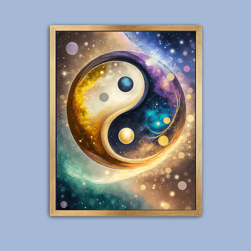 Cosmic Yin Yang - Art Print - Metal Poster - Canvas Wrap - Premium Framed Art Print