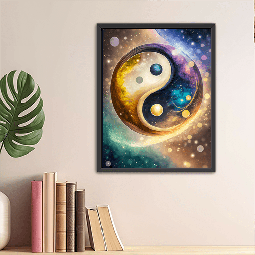 Cosmic Yin Yang - Art Print - Metal Poster - Canvas Wrap - Premium Framed Art Print