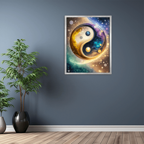 Cosmic Yin Yang - Art Print - Metal Poster - Canvas Wrap - Premium Framed Art Print