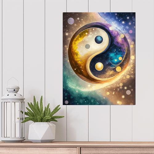 Cosmic Yin Yang - Art Print - Metal Poster - Canvas Wrap - Premium Framed Art Print