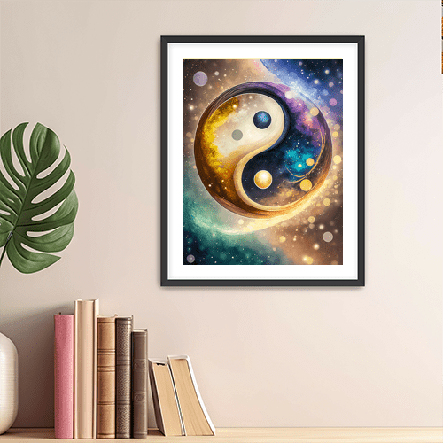 Cosmic Yin Yang - Art Print - Metal Poster - Canvas Wrap - Premium Framed Art Print