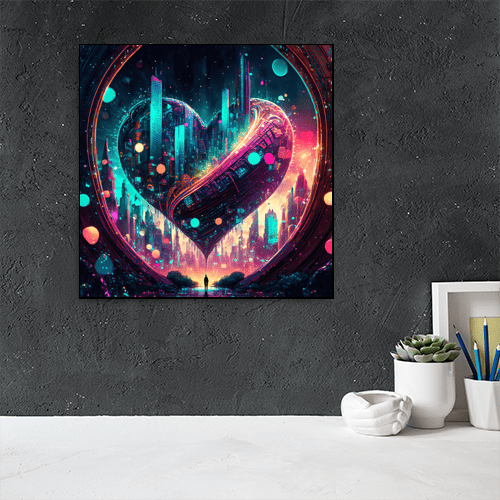 Cyber Heartbeat - Art Print - Metal Poster - Canvas Wrap - Premium Framed Art Print