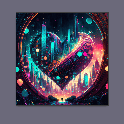 Cyber Heartbeat - Art Print - Metal Poster - Canvas Wrap - Premium Framed Art Print