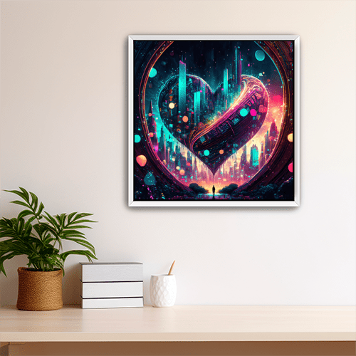 Cyber Heartbeat - Art Print - Metal Poster - Canvas Wrap - Premium Framed Art Print