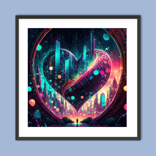 Cyber Heartbeat - Art Print - Metal Poster - Canvas Wrap - Premium Framed Art Print